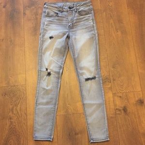 High rise gray jegging